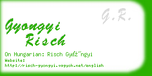 gyongyi risch business card